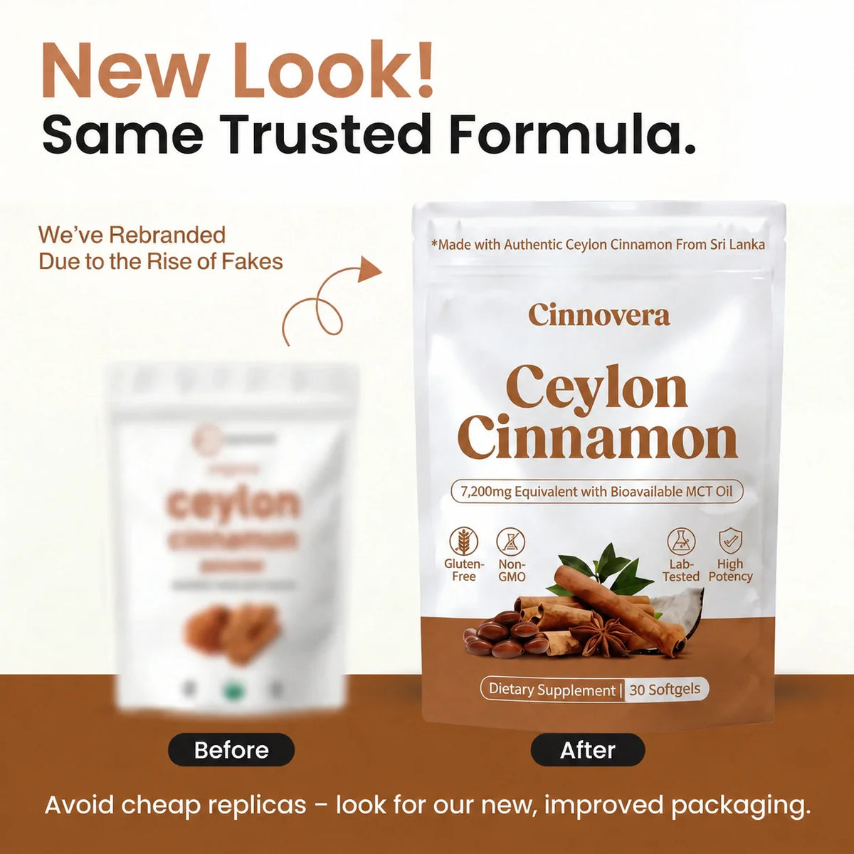 Ceylon Cinnamon - 7,200mg Equivalent with MCT Oil