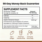 Ceylon Cinnamon - 7,200mg Equivalent with MCT Oil