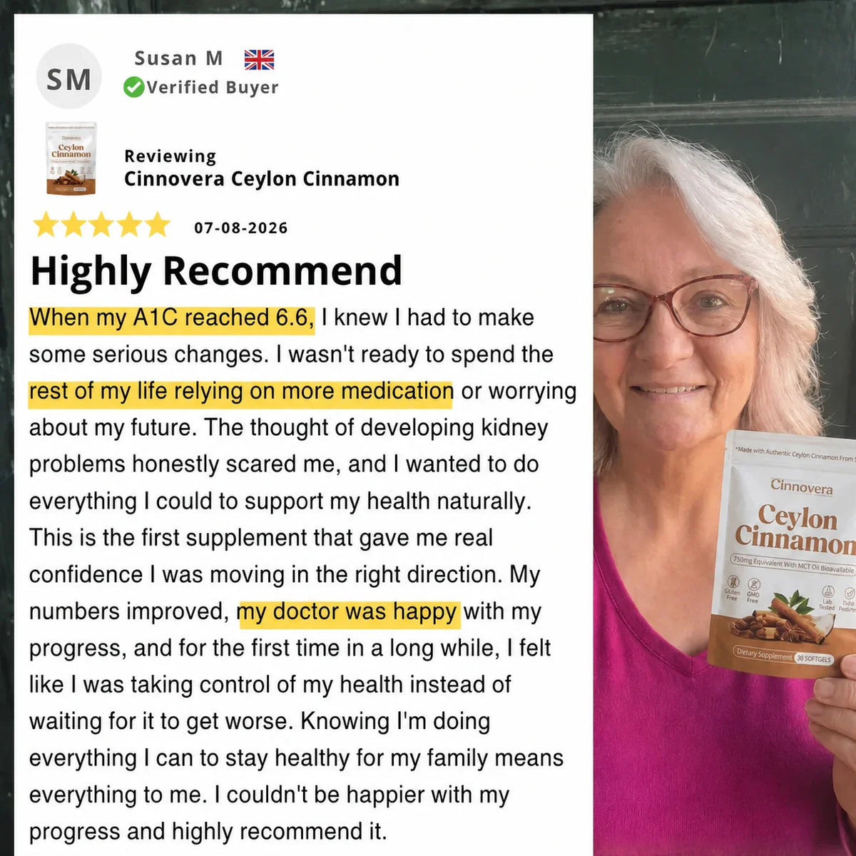 Ceylon Cinnamon - 7,200mg Equivalent with MCT Oil